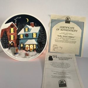 Holly street bakery standing plate w/ certificate